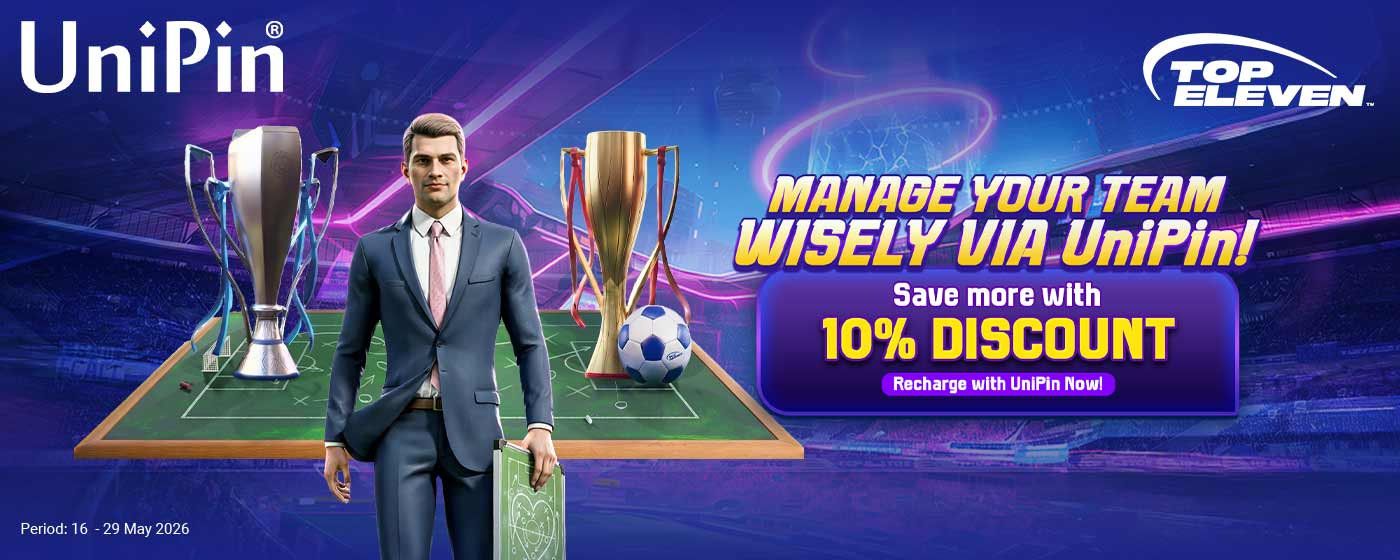 Manage Your Dream Team Smarter with UniPin & Enjoy 10% Discount on Top Eleven! (MY)